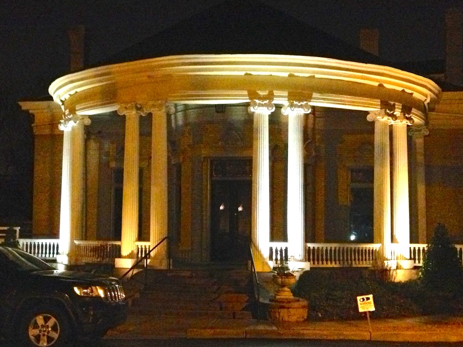 The front of the mansion.