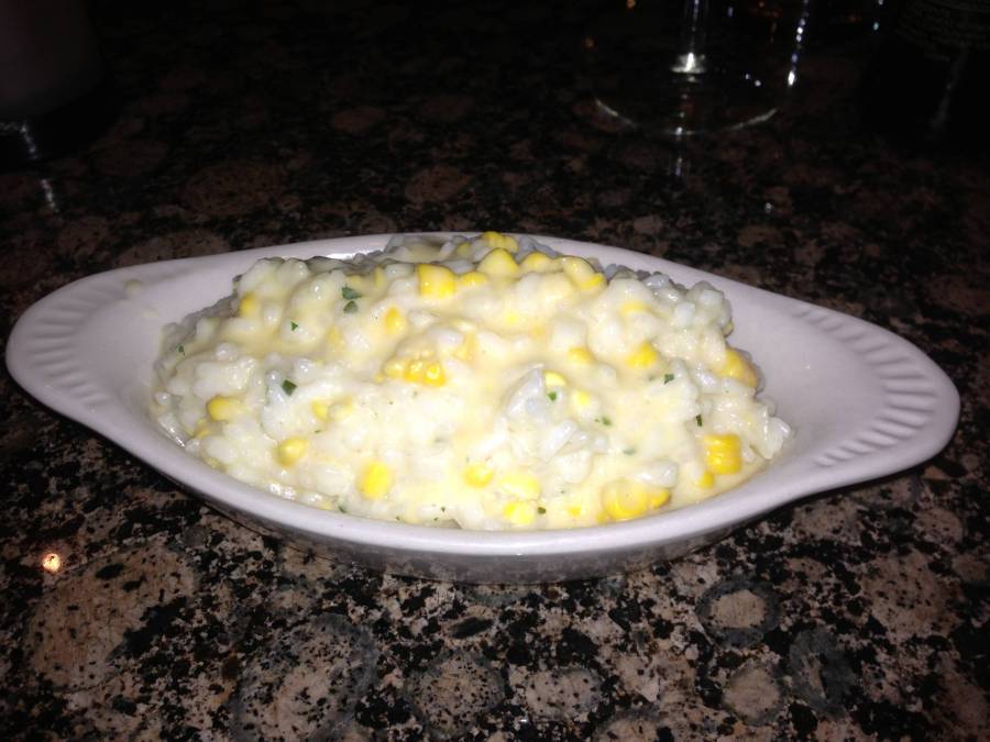 Creamy corn risotto.